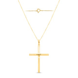 Lab Grown Diamond Cross Necklace 1/4-1/2 cttw F-G Color, VS2-SI1 Clarity in S...