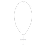Lab Grown Diamond Cross Necklace 1/4-1/2 cttw F-G Color, VS2-SI1 Clarity in S...
