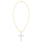 Lab Grown Diamond Cross Necklace 1/4-1/2 cttw F-G Color, VS2-SI1 Clarity in S...