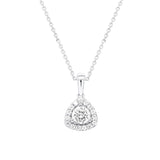 Lab Grown Diamond Necklace Round Diamond Solitaire with Halo 1/2 cttw...