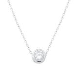 Lab Grown Diamond Necklace Round Diamond Solitaire with Halo 1/2 cttw...