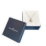Diamond  Necklace Love Knot Pendant 1/4 cttw 14kt Yellow Gold Plated Silver I-...