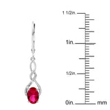 Lab Created Ruby Earrings Diamond Accent