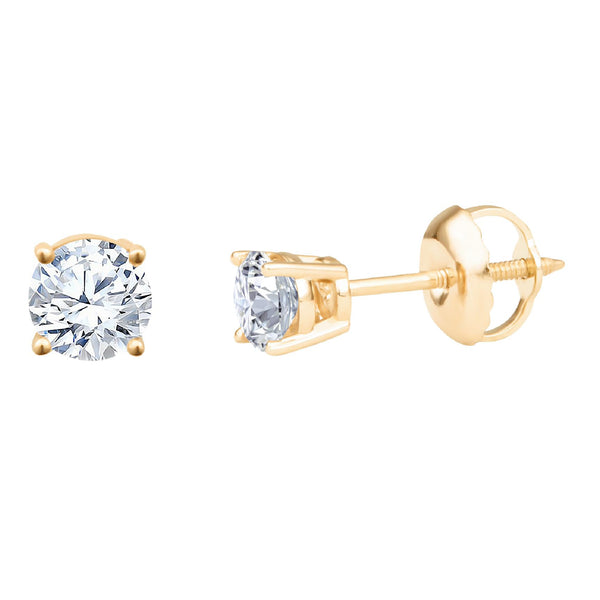 Diamond Stud Earrings 1/2 cttw in 14kt Yellow