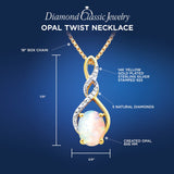 Lab Created Opal Pendant Necklace in Sterling Silver with 18 Inch Chain