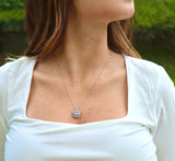 Diamond Necklace Love Knot Pendant 1/4 cttw in Sterling Silver or 14kt Yellow G...