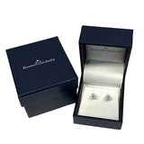 Diamond Stud Earrings in 14k White Gold 1 cttw Screw Backs HI Color I3 Clarity