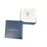 Diamond Cross Necklace Sterling Silver