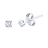 Diamond Stud Earrings 1/10 cttw 10k WhiteGold JK Color I2 Clarity