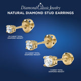 Diamond Stud Earrings 1/2 cttw in 14kt Yellow