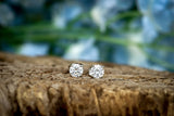 Diamond Stud Earrings in 14k White Gold 1 cttw Screw Backs HI Color I3 Clarity