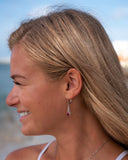 Lab Created Ruby Earrings Diamond Accent