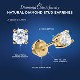 Diamond Stud Earrings 1/2 cttw in 14kt Yellow