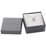Diamond Pendant Necklace Dancing Diamond Love Knot 1/10 cttw in Sterling Silv...