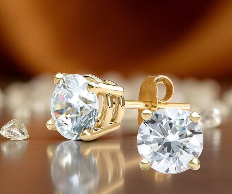 Certified Lab Grown Diamond Stud Earrings