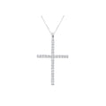 Certified Lab Grown Diamond Cross Necklace 1/4-1 CT 925 or 14k Gold Plated | ...