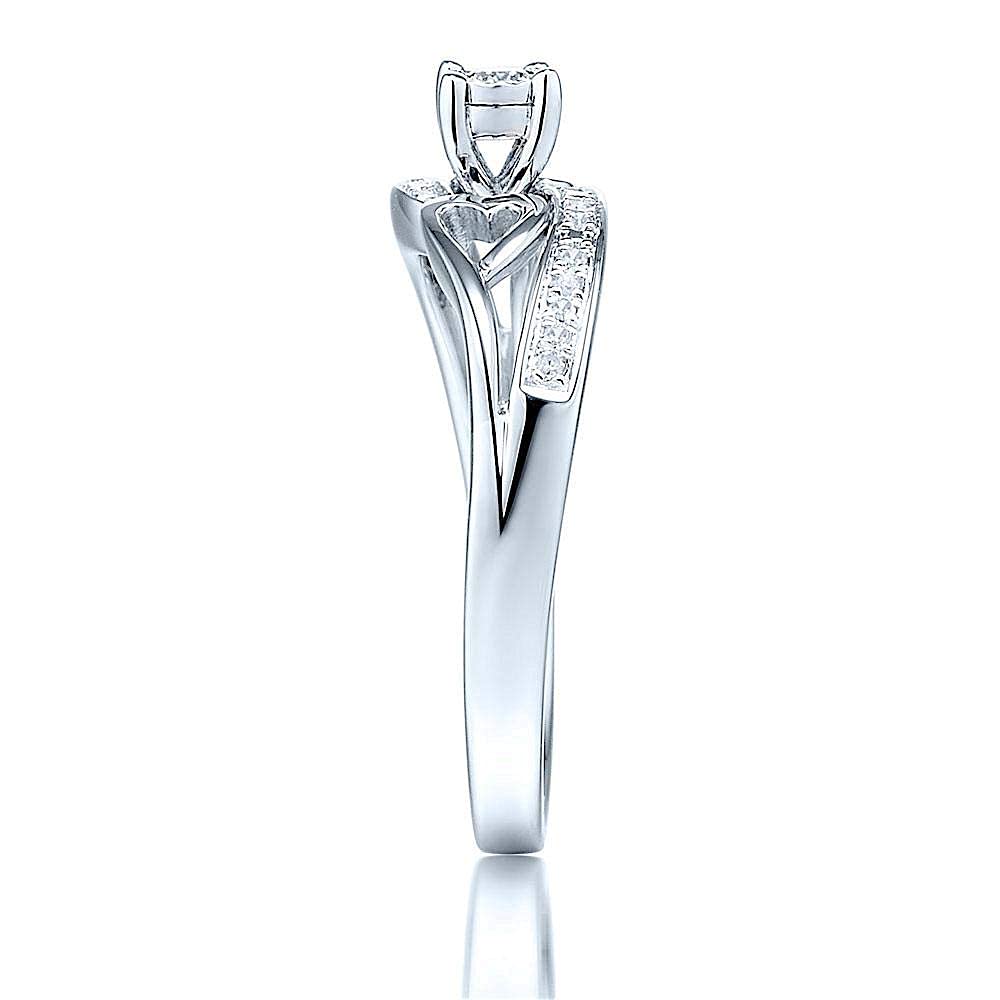 Diamond Promise Ring in Sterling Silver 1/10 CTTW | H-I Color, I2-I3 Clarity,...
