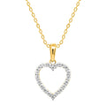 IGI Certified Lab Grown Diamond Heart Necklace 1/4 to 1/2 CTTW in Sterling Si...