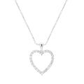 IGI Certified Lab Grown Diamond Heart Necklace | 0.25-0.50 CTTW - Sterling Si...