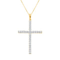 IGI Certified Lab Grown Diamond Cross Necklace 1/4 CTTW (VS2-SI1 Clarity, F-G...