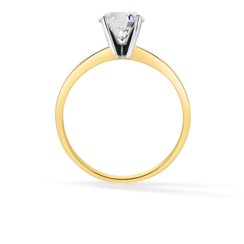 Certified Lab Grown Diamond Engagement Ring 14K White or Yellow Gold 1CT