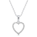 IGI Certified Lab Grown Diamond Heart Necklace | 0.25-0.50 CTTW - Sterling Si...