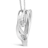 Diamond Heart Necklace 1/10 cttw Natural Diamonds in Sterling Silver, 14kt Ro...