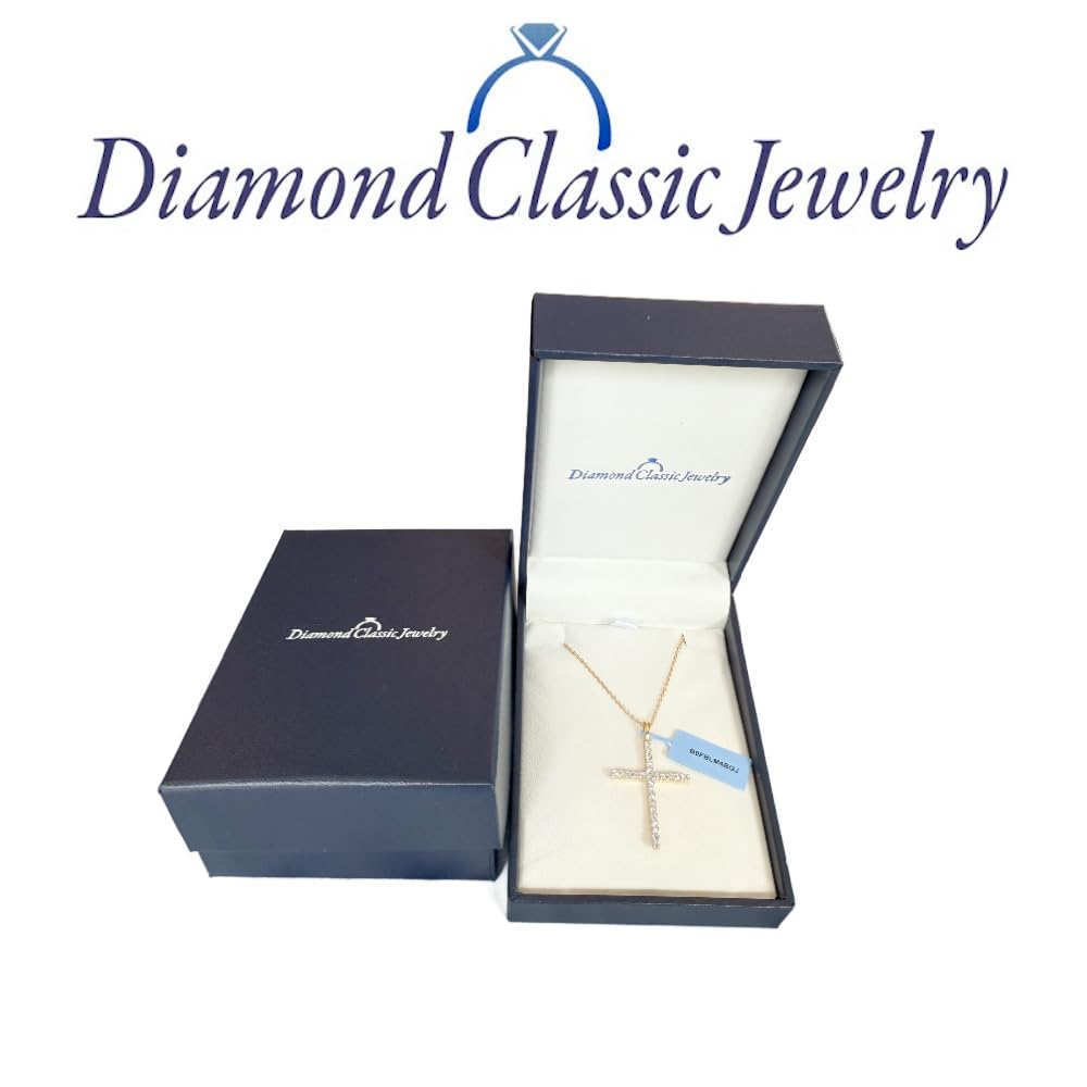 IGI Certified Lab Grown Diamond Cross Necklace 1/4 CTTW (VS2-SI1 Clarity, F-G...