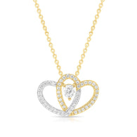 Lab Grown Diamond Heart Necklace 1/3 cttw FG Color, VS2-SI1 Clarity