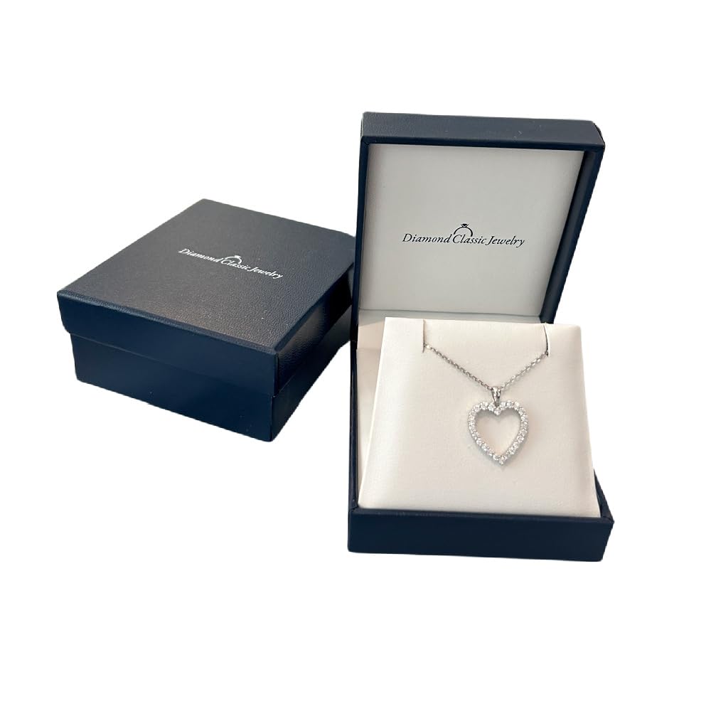 IGI Certified Lab Grown Diamond Heart Necklace | 0.25-0.50 CTTW - Sterling Si...