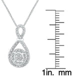 Diamond Necklace Tear Drop 1/5 cttw Natural Diamonds in 14kt Yellow Gold Plat...