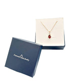 Garnet Necklace Diamond Accent in 14kt Yellow Gold Plated Sterling Siver