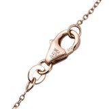 Blue Sapphire Necklace Heart Pendant in 14kt Rose Gold Plated Sterling Silver