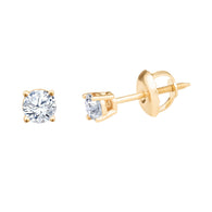 Diamond Stud Earrings 1/4 cttw  in 14kt Yellow Gold