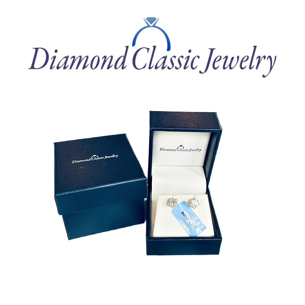 IGI Certified Lab Grown Diamond Stud Earrings 0.50 to 3 CTTW 14K Yellow or Wh...