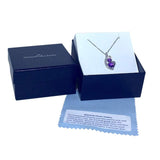 Amethyst Necklace Heart Pendant in 14k Gold Plated Sterling Silver