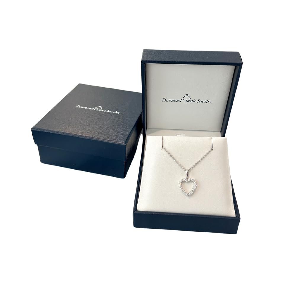 IGI Certified Lab Grown Diamond Heart Necklace | 0.25-0.50 CTTW - Sterling Si...