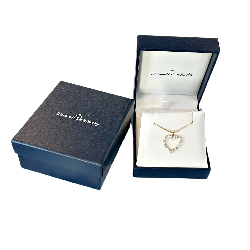 IGI Certified Lab Grown Diamond Heart Necklace 1/4 to 1/2 CTTW in Sterling Si...