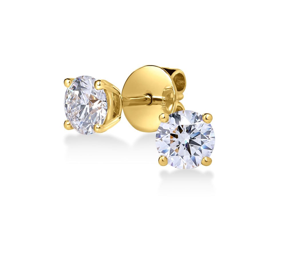 IGI Certified Lab Grown Diamond Stud Earrings 0.50 to 3 CTTW 14K White or Yel...