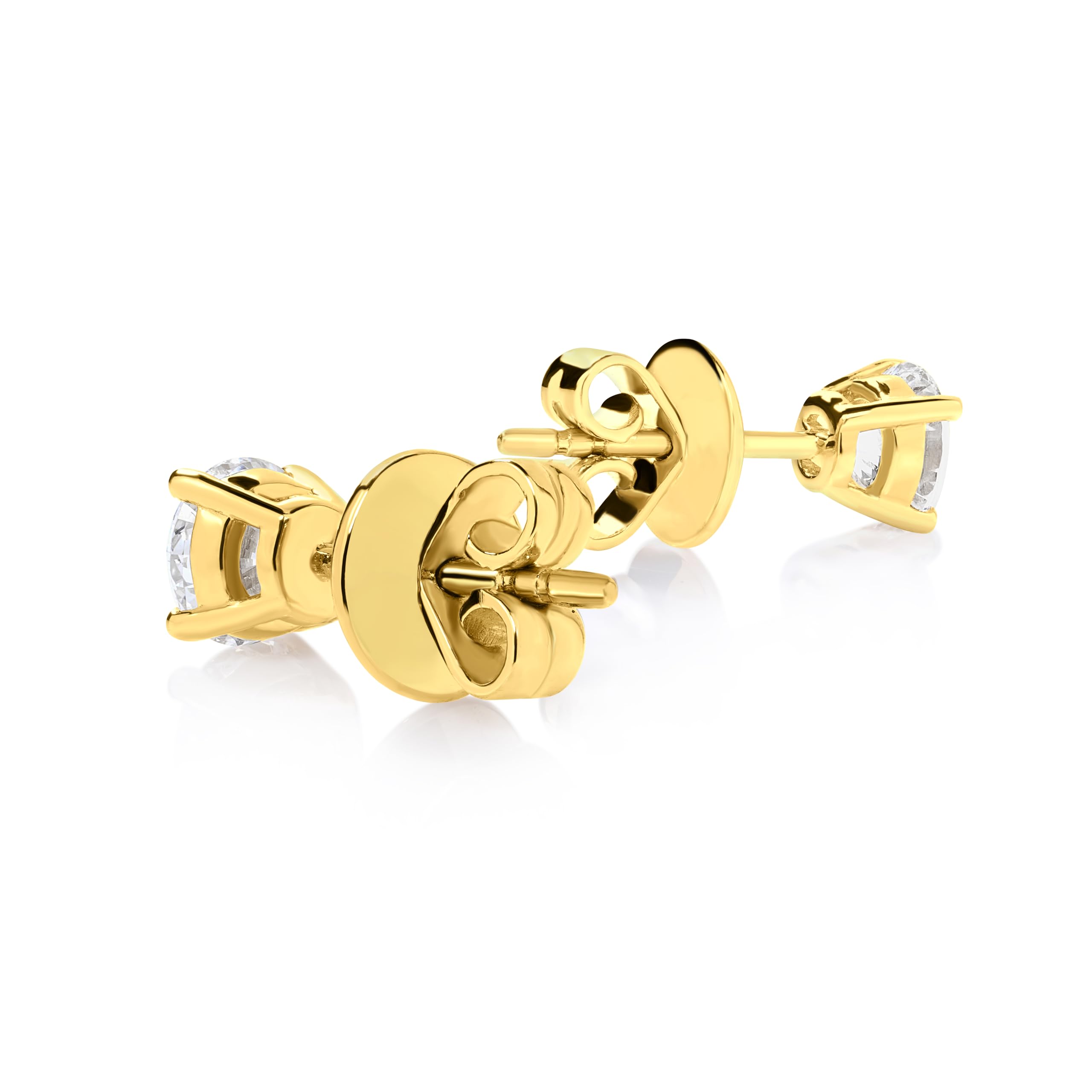 IGI Certified Lab Grown Diamond Stud Earrings 0.50 to 3 CTTW 14K White or Yel...