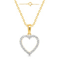 IGI Certified Lab Grown Diamond Heart Necklace 1/4 CTTW (F-G Color, VS2-SI1 C...