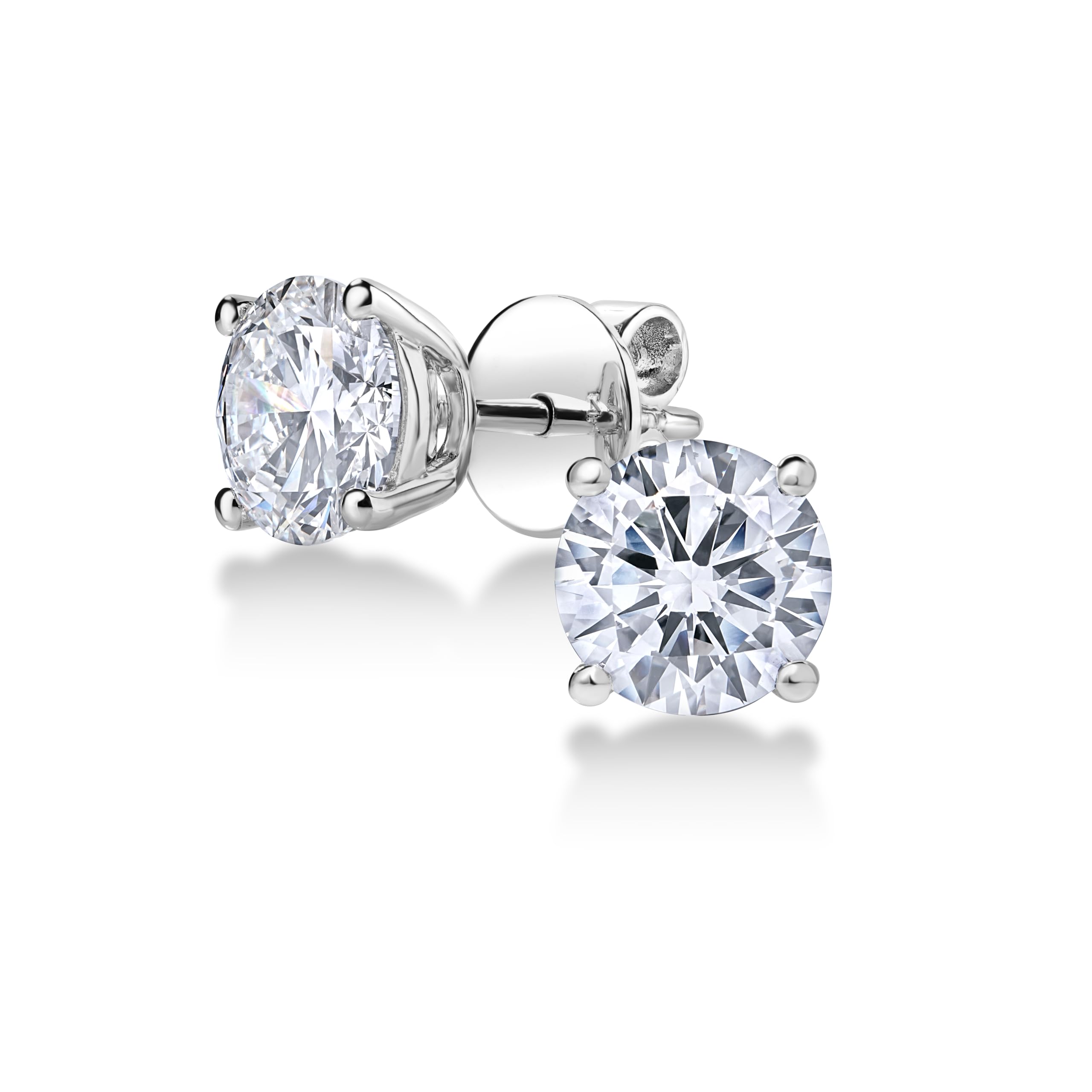 IGI Certified Lab Grown Diamond Stud Earrings 0.50 to 3 CTTW 14K White or Yel...