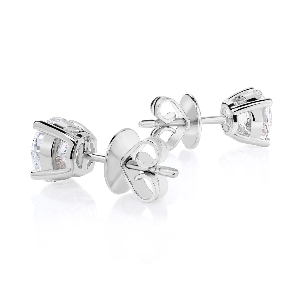 IGI Certified Lab Grown Diamond Stud Earrings 0.50 to 3 CTTW 14K White or Yel...