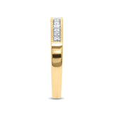 Lab Grown Diamond Wedding Band Ring 1/10 to 1/2 cttw 14k Yellow Gold Plated Silver F-G Color, VS-SI Clarity Milgrain Edge