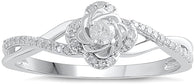 Diamond Promise Ring in Sterling Silver 1/5 cttw