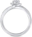 Diamond Promise Ring in Sterling Silver 1/4 cttw